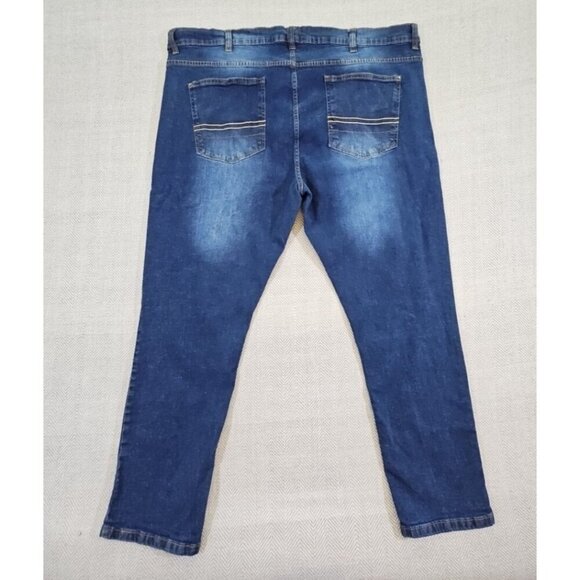 Free Planet Jeans NYC to Malibu Men's Size 44x30 Dark Wash Straight Leg Stretch - Picture 2 of 15